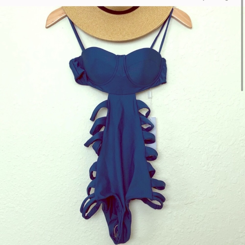 blue bathing suit